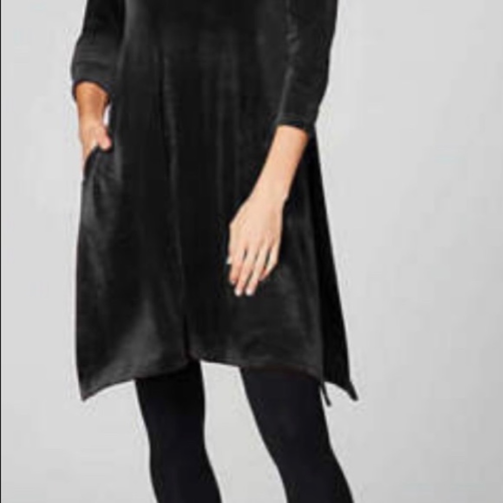 J Jill ( pure jill) collection silver gray, velvet dress, size M petite